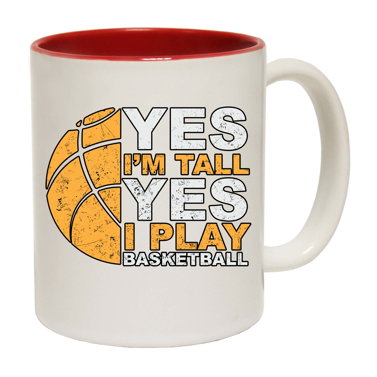 Basketball Yes Im Tall And Play Sports - Funny Coffee Mug