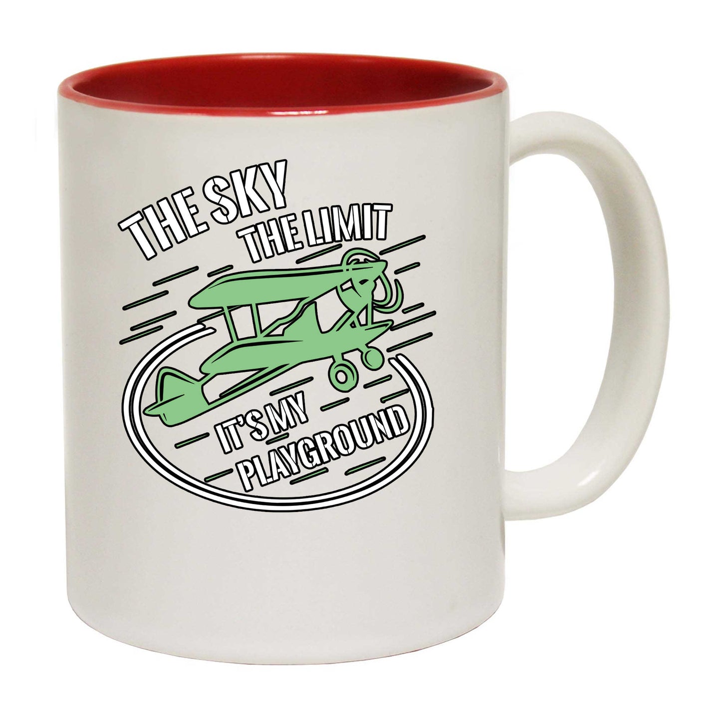 The Sky The Limit It Is My Playground Aviation Pilot - Funny Coffee Mug