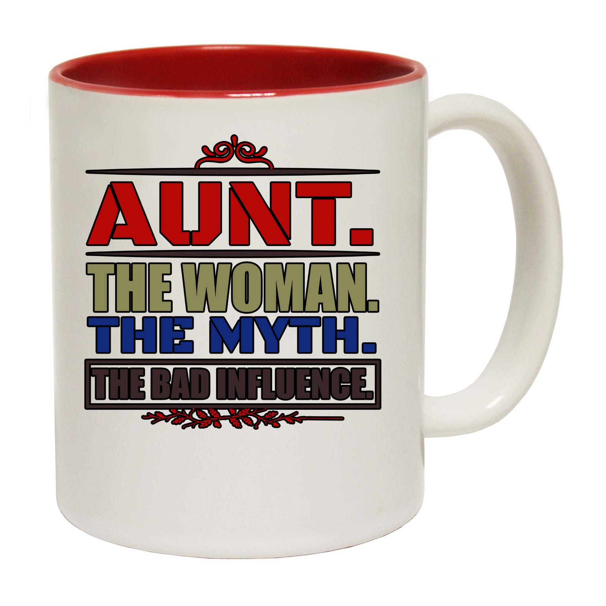 Aunt The Woman The Myth Colour Auntie - Funny Coffee Mug