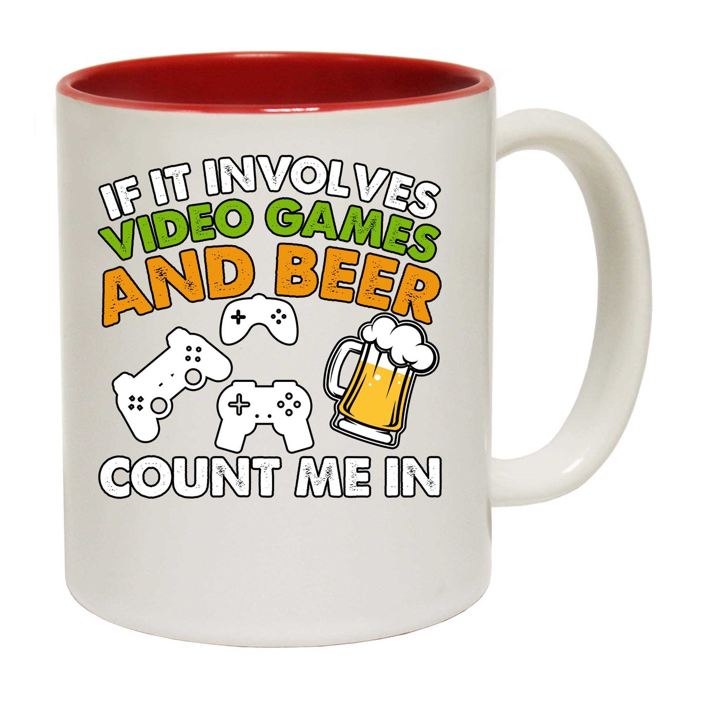 Involves Video Games And Beer Count Me In Gamer - Funny Coffee Mug