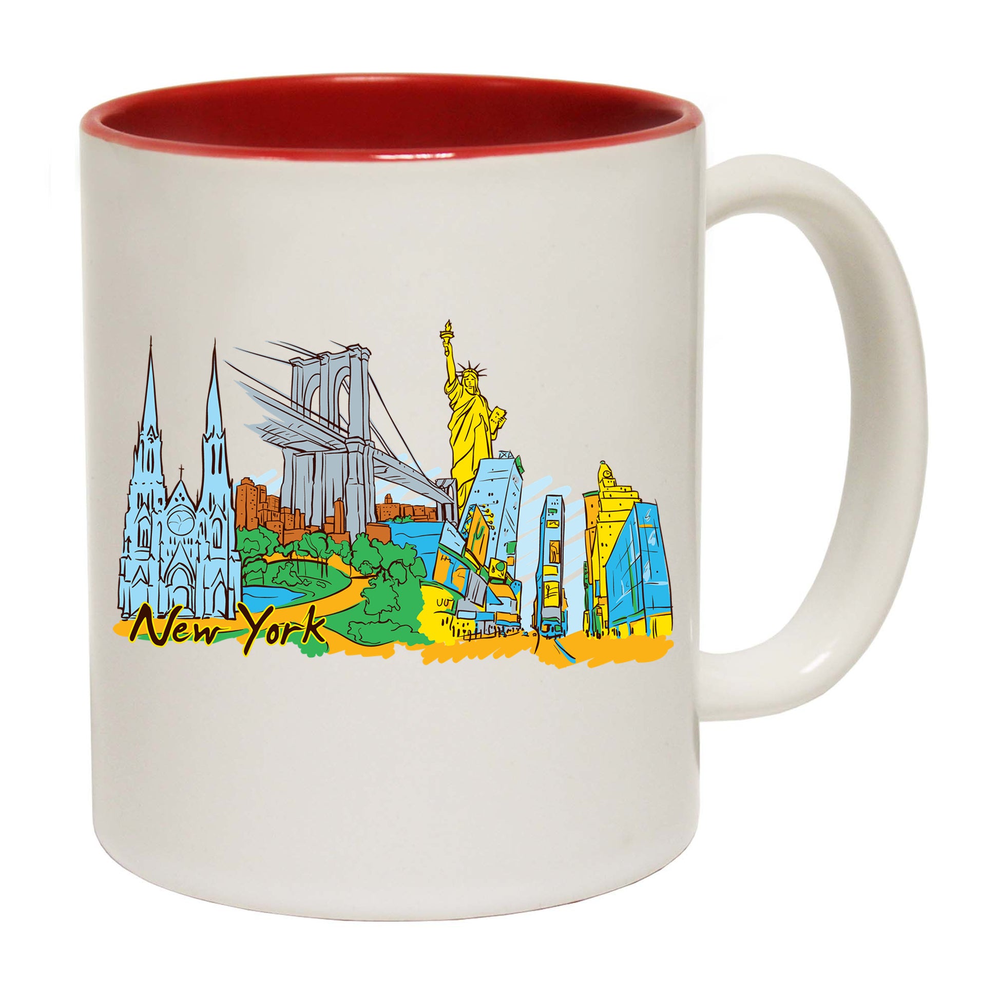 New York Usa Country Flag Destination - Funny Coffee Mug