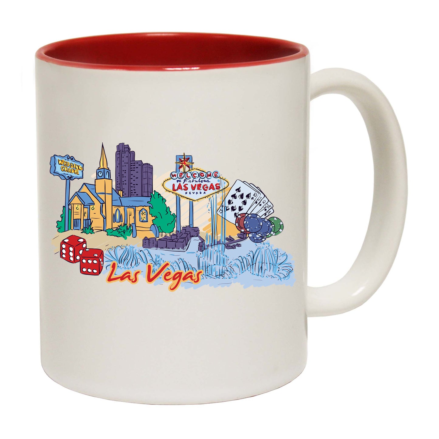 Las Vegas Nevada Usa Country Flag Destination - Funny Coffee Mug