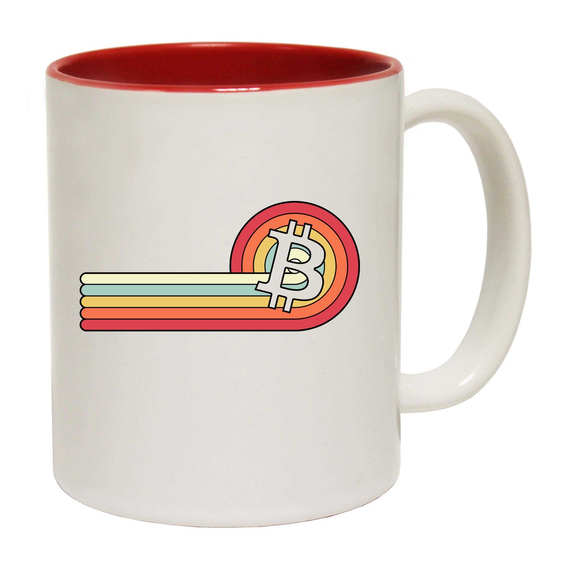 Vintage Roll Sunset Bitcoin Currency Retro - Funny Coffee Mug