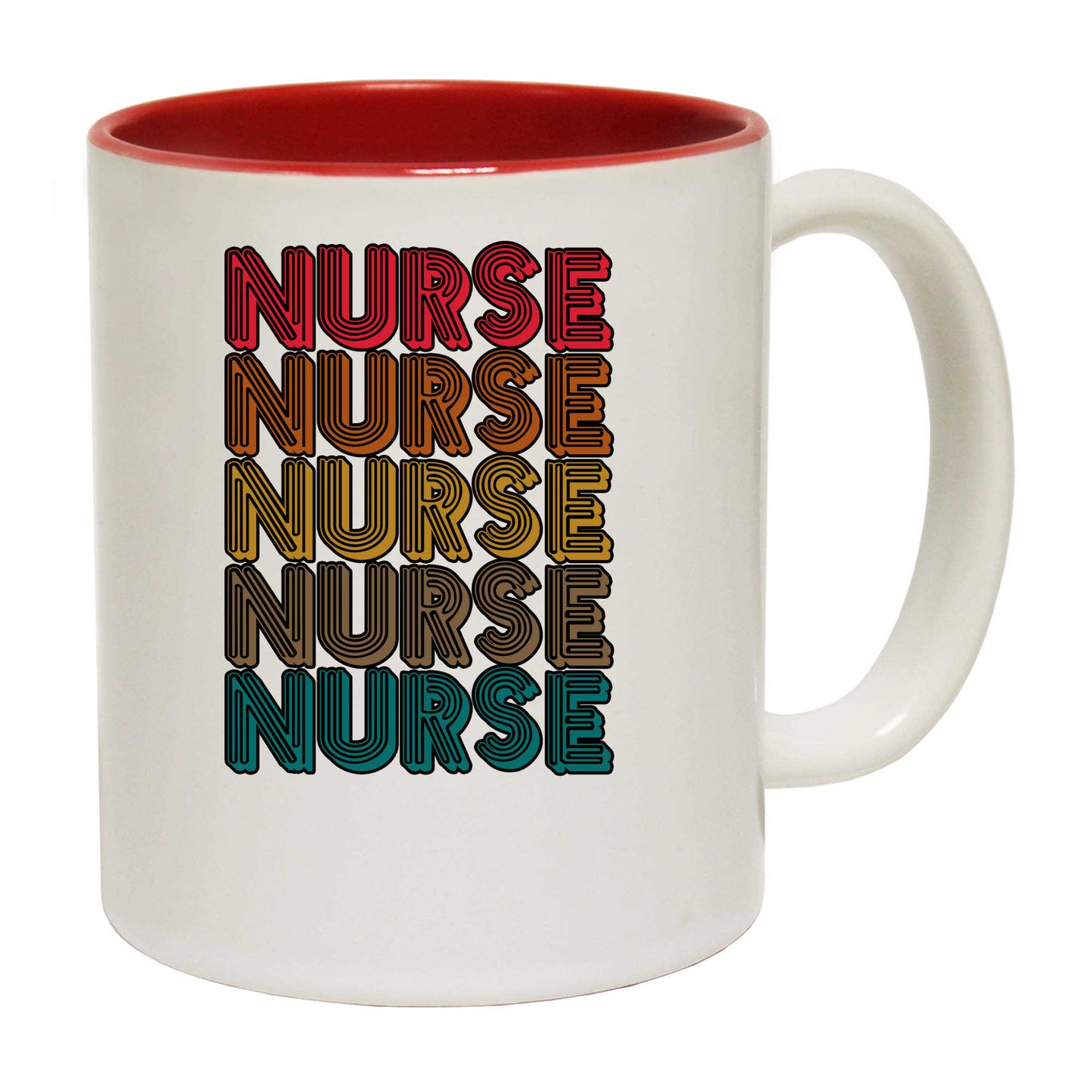 Nurse Five Retro Lettering - Funny Coffee Mug