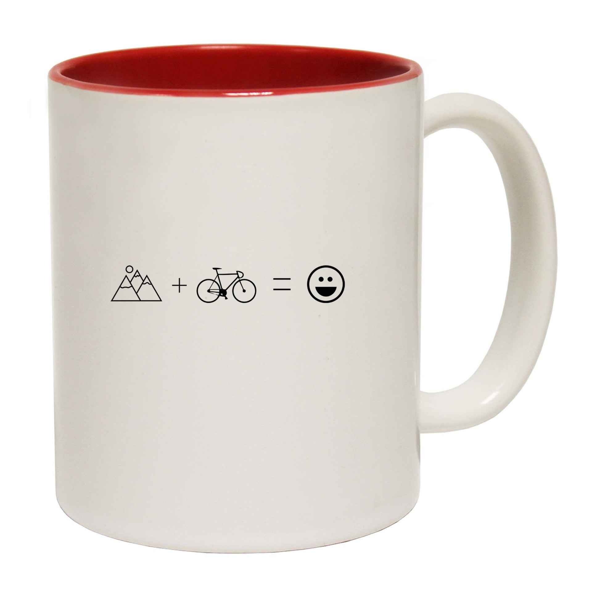 Mountain Biking Happy Face Cycling Bicycle Bike - Funny Coffee Mug