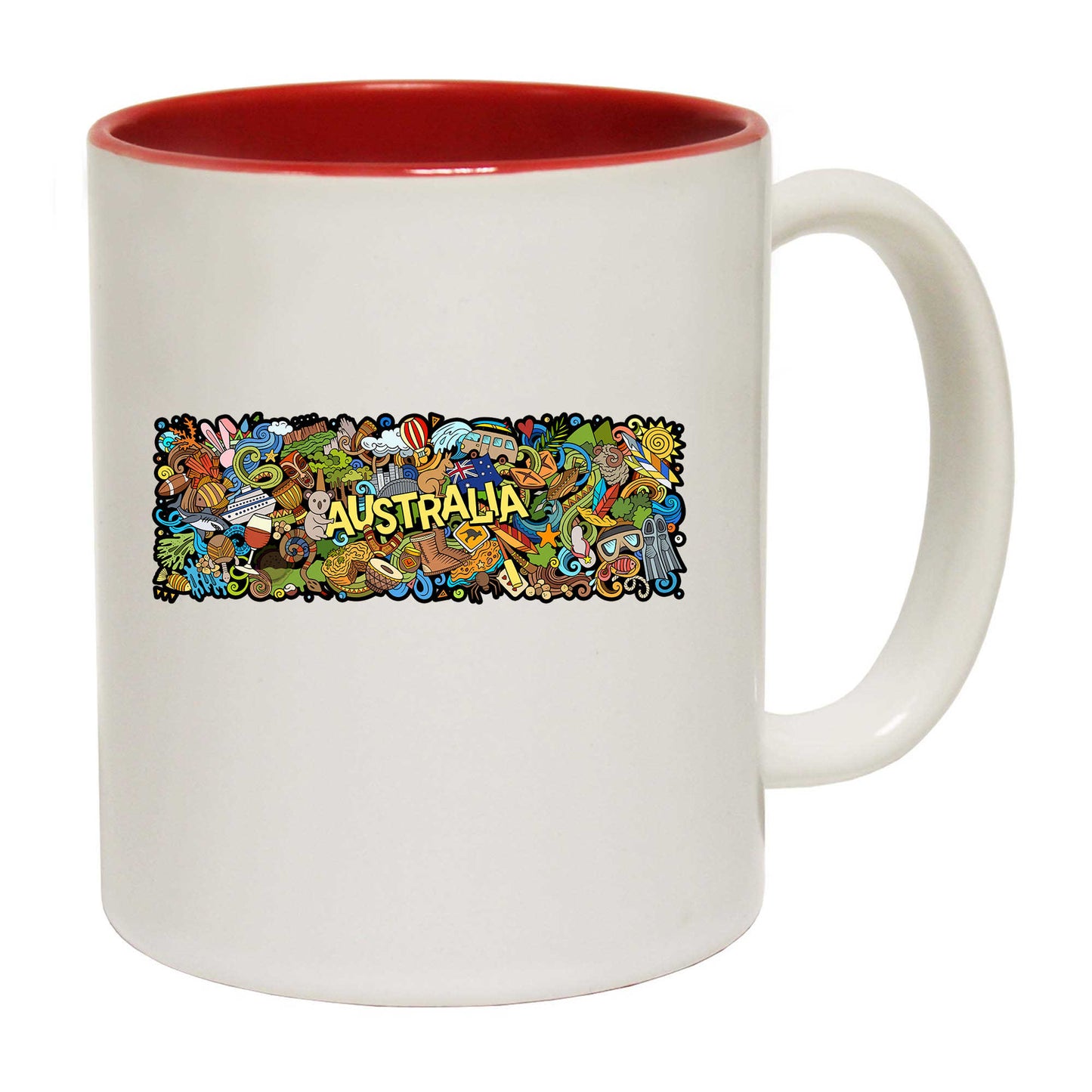 Australia Life Cartoon Doodle - Funny Coffee Mug