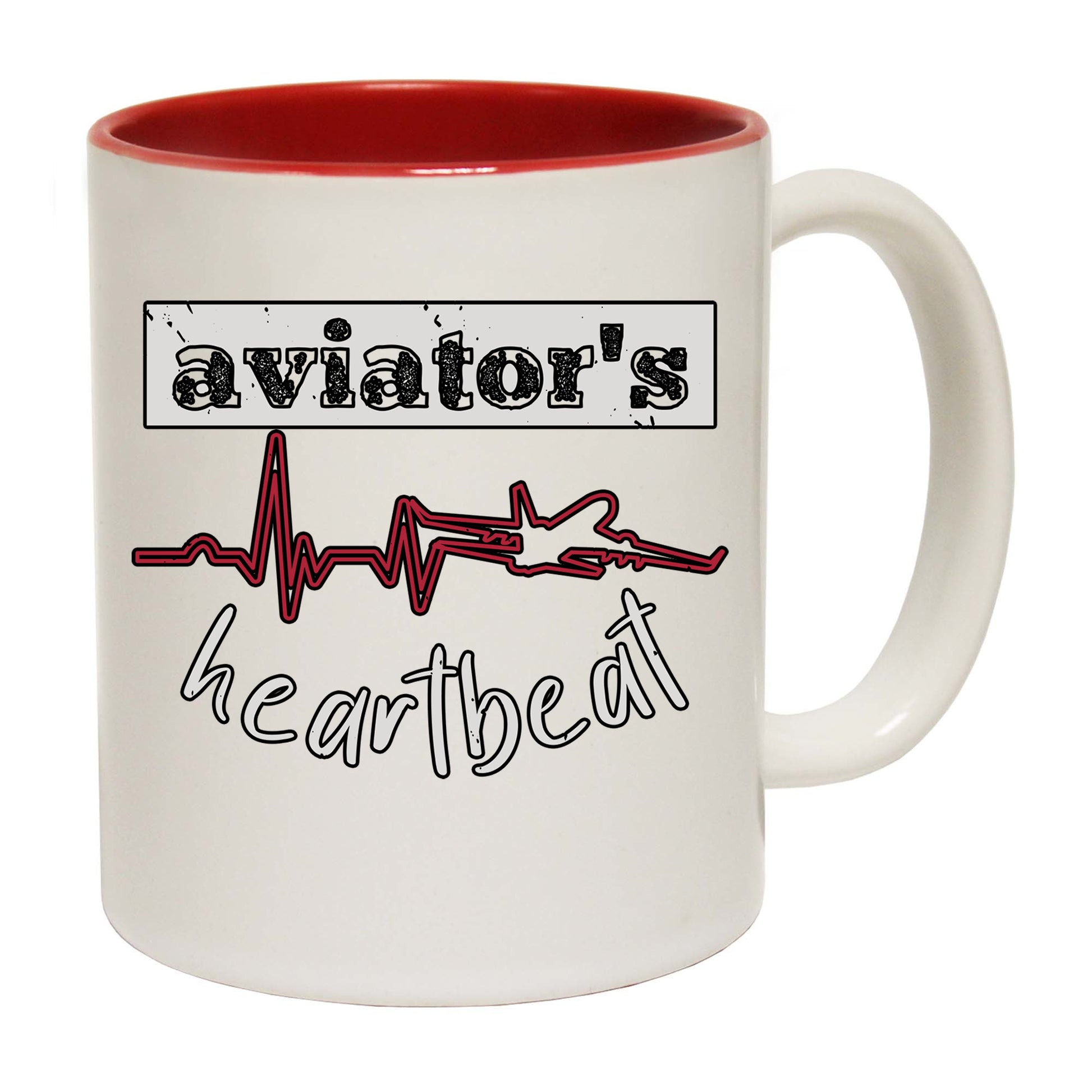 Aviators Heartbeat Aviation - Funny Coffee Mug