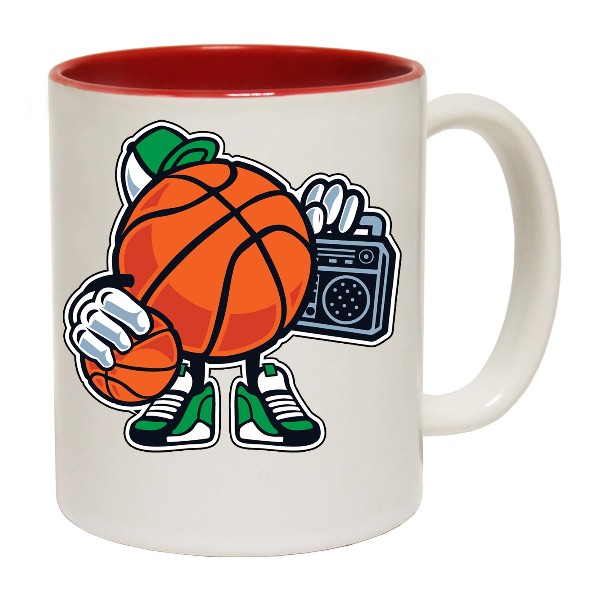 Street Basketball Cartoon Retro - Funny Coffee Mug