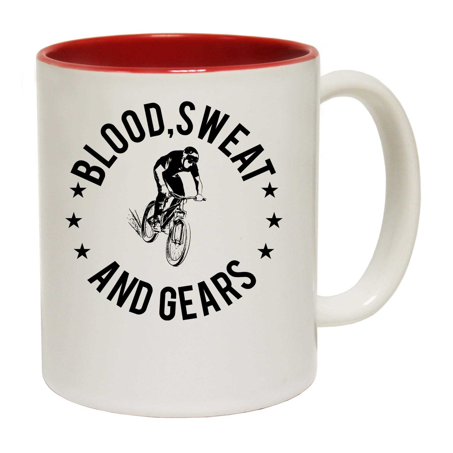 Blood Sweat And Gears Mountain Bike Cycling - Funny Coffee Mug