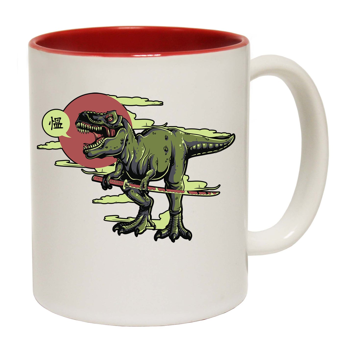 T Rex Samurai Dinosaur - Funny Coffee Mug