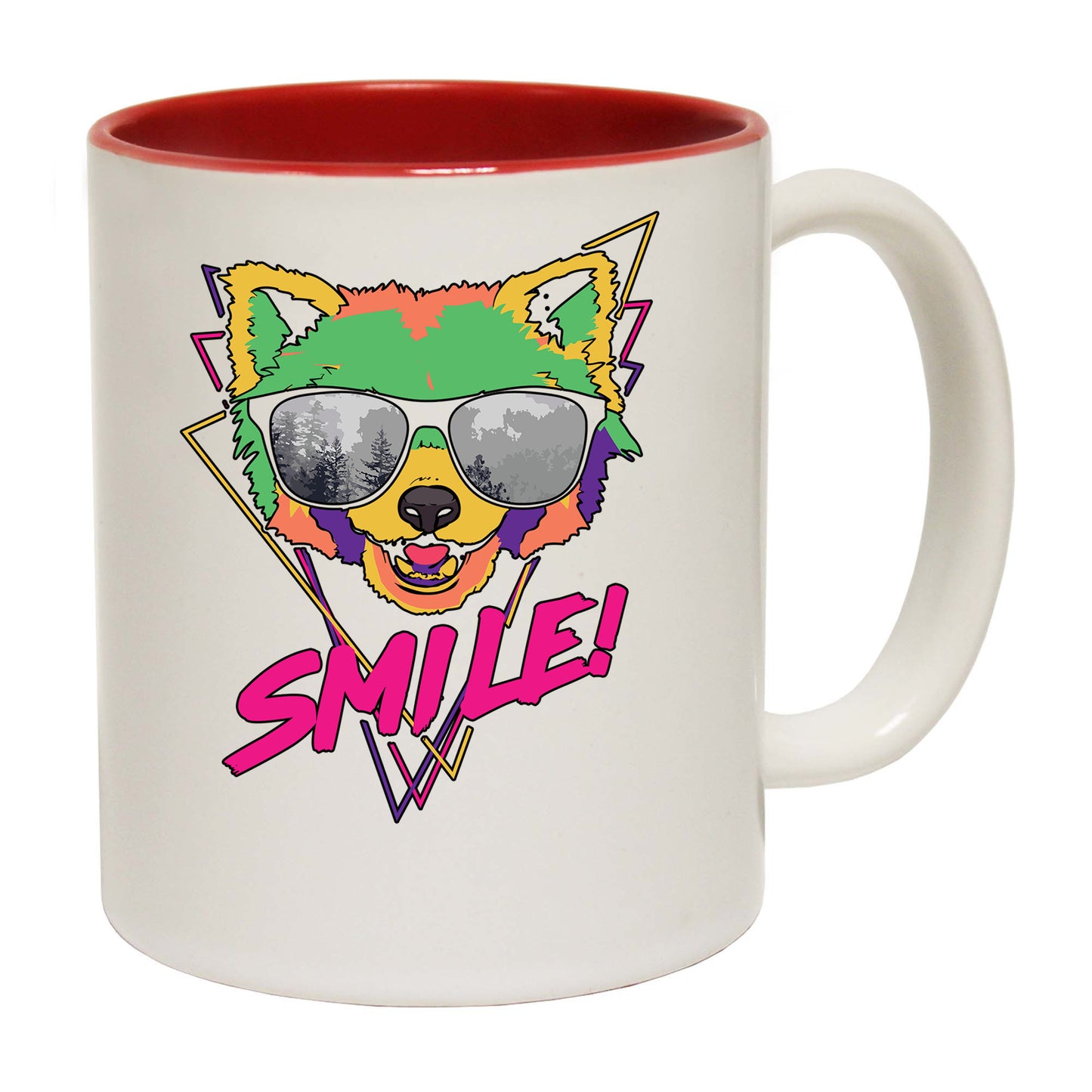 Red Panda Smile Retro Animal - Funny Coffee Mug