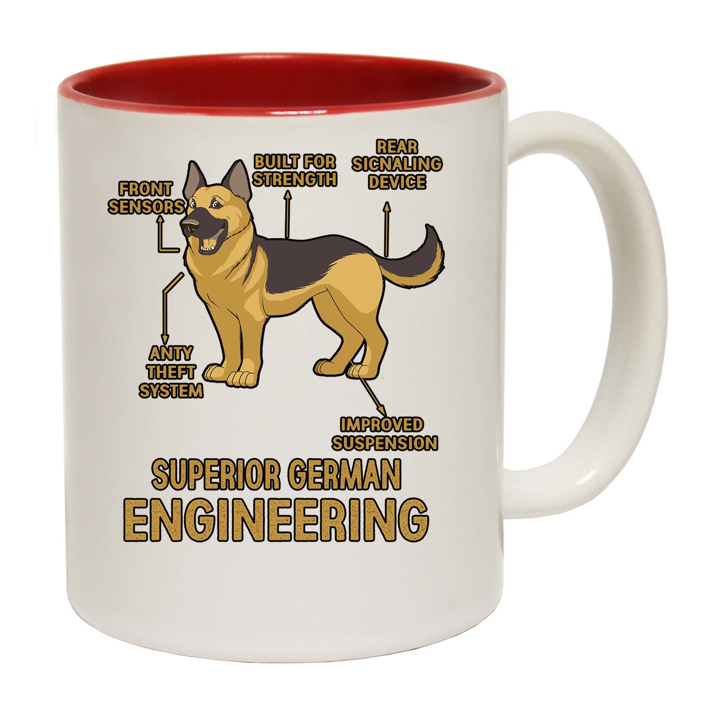 Superior German Engineering German Shepard Dog - Funny Coffee Mug