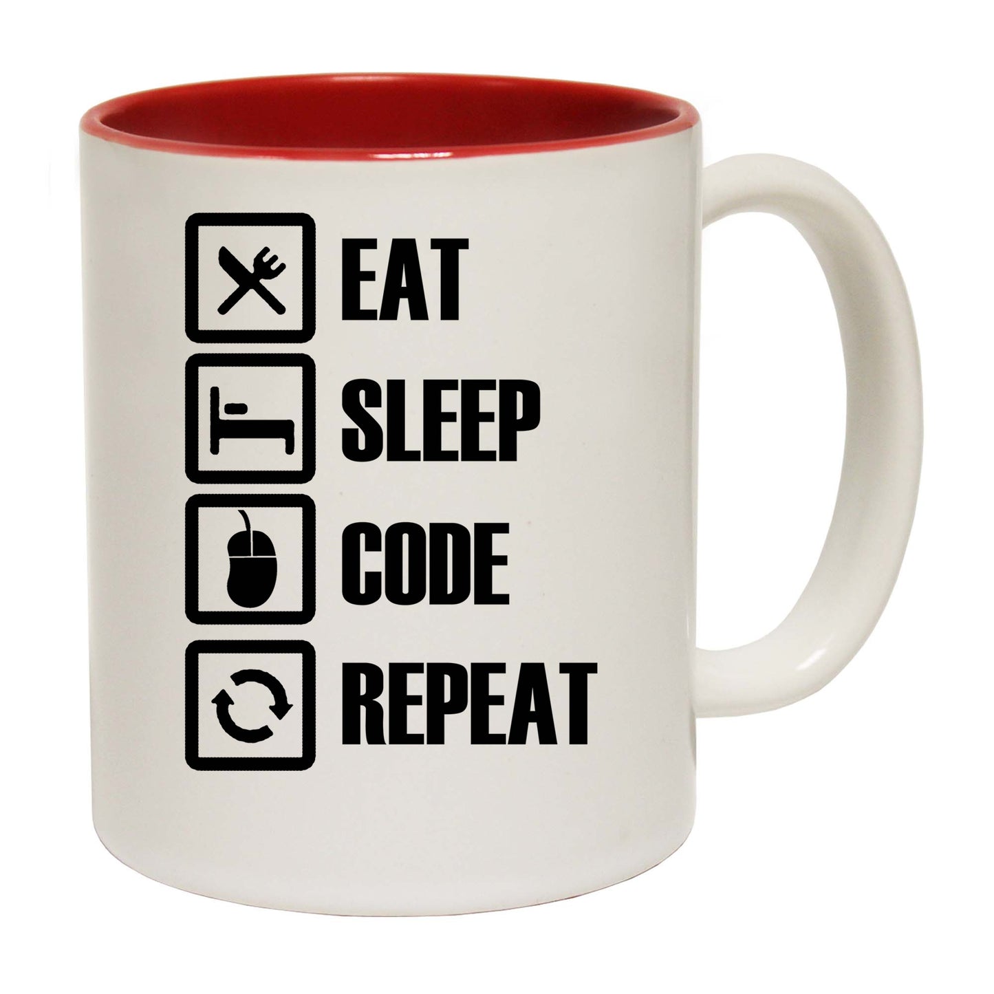 Eat Sleep Code Repeat Web Designer Computer Programmer - Funny Coffee Mug