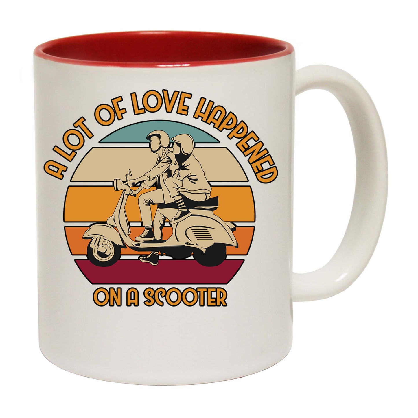 A Lot Of Love Happened On A Scotter - Funny Coffee Mug