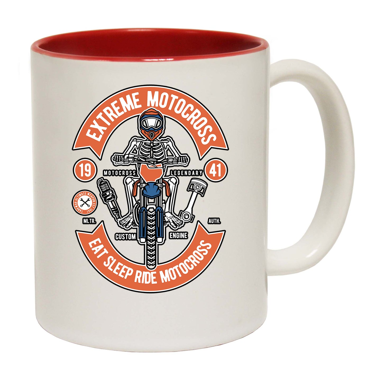 Skeleton Extreme Motocross - Funny Coffee Mug