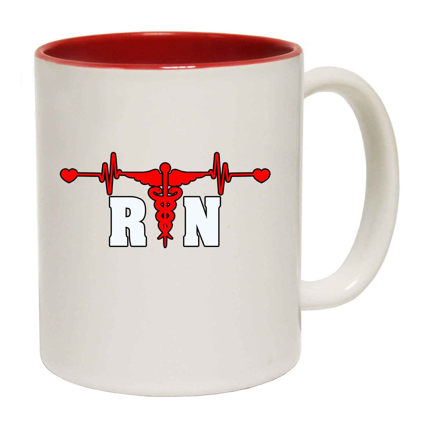 Rn Registered Nurse Heartbeat Pulse - Funny Coffee Mug