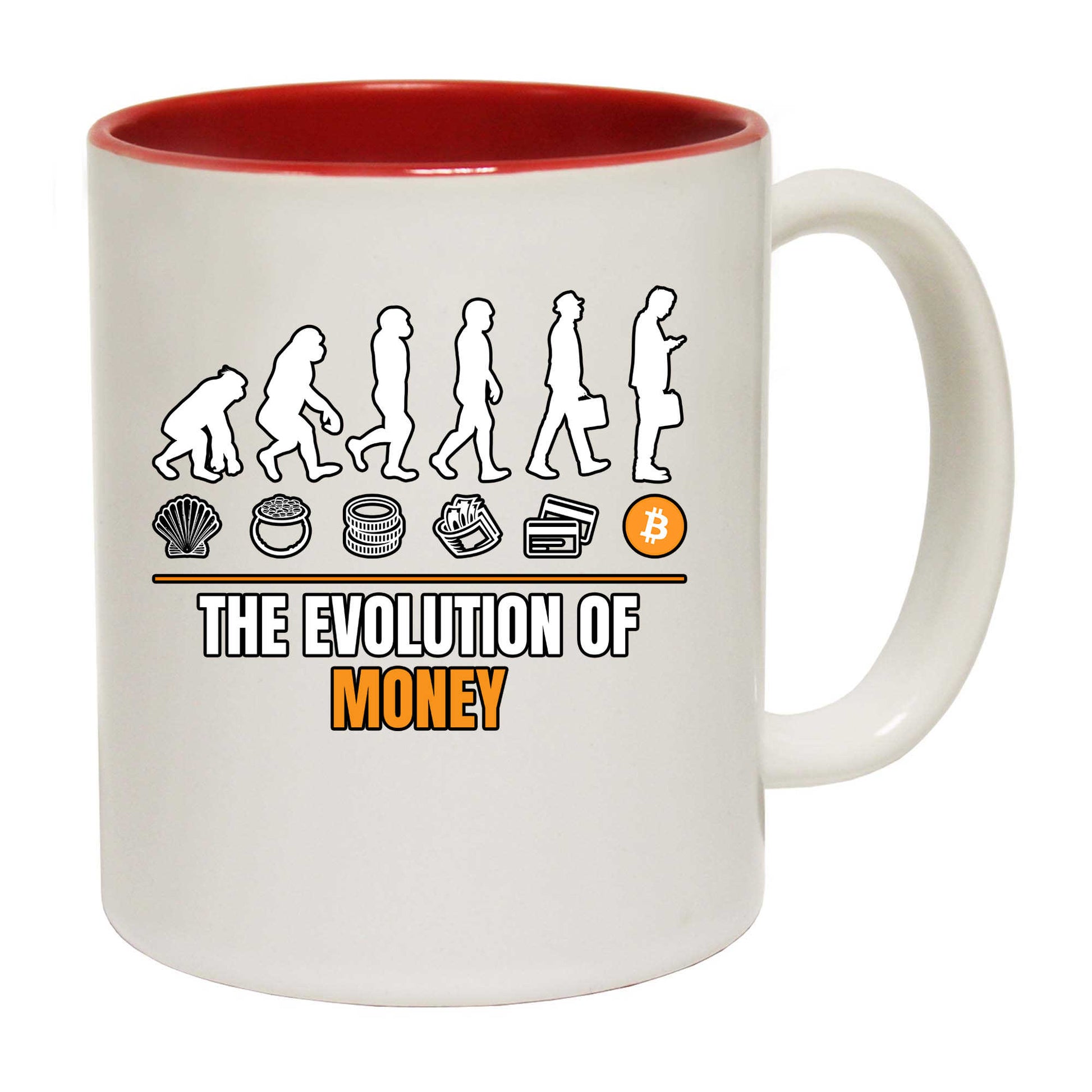 Evolution Of Money Cryptocurrency Bitcoin - Funny Coffee Mug