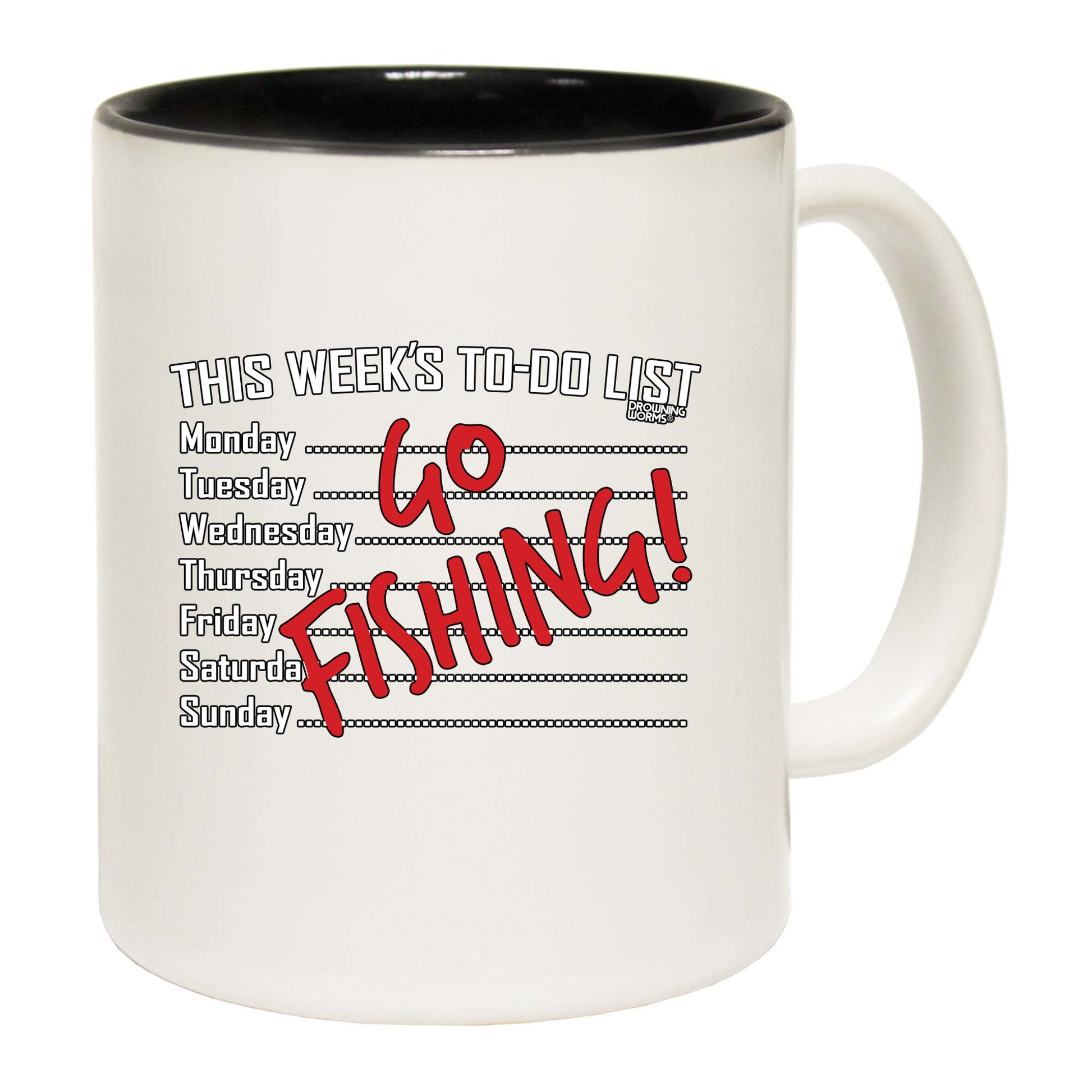 Dw This Weeks To Do List Go Fishing - Funny Coffee Mug