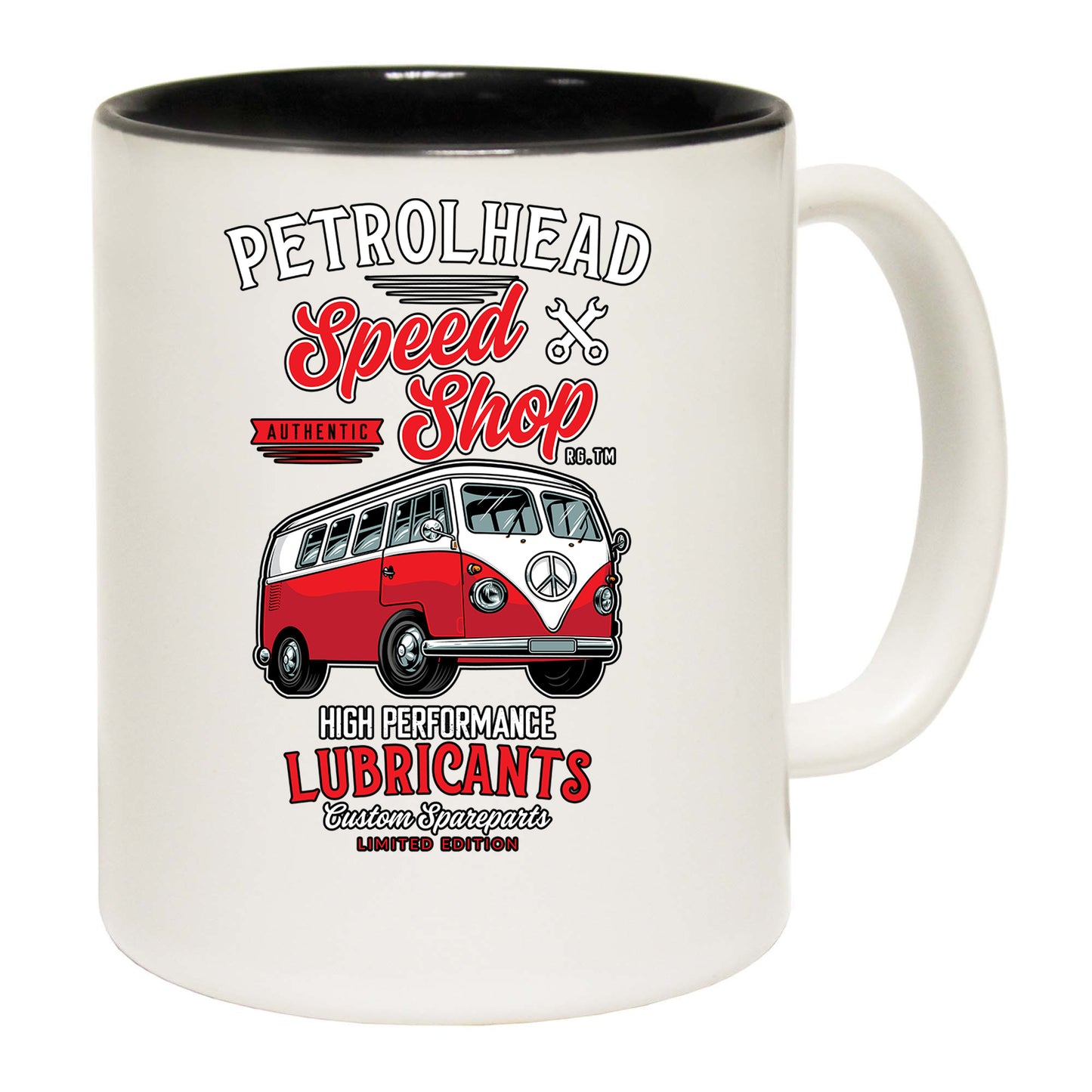 Petrol Head Speed Shop Camper Retro - Funny Coffee Mug