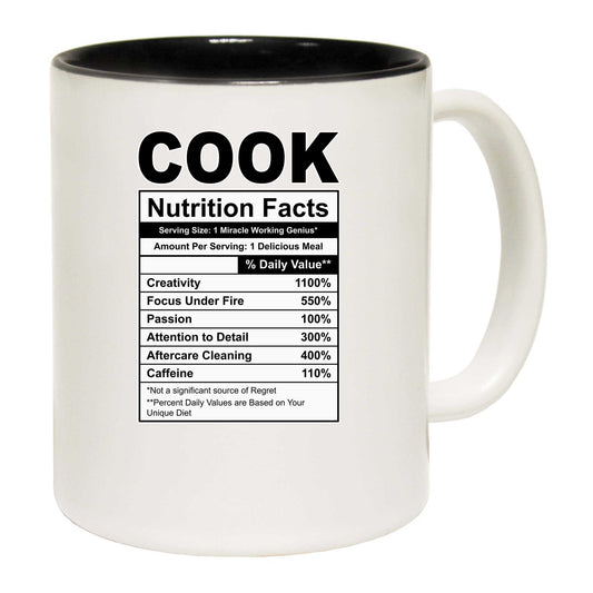 Cook Nutrition Facts - Funny Coffee Mug