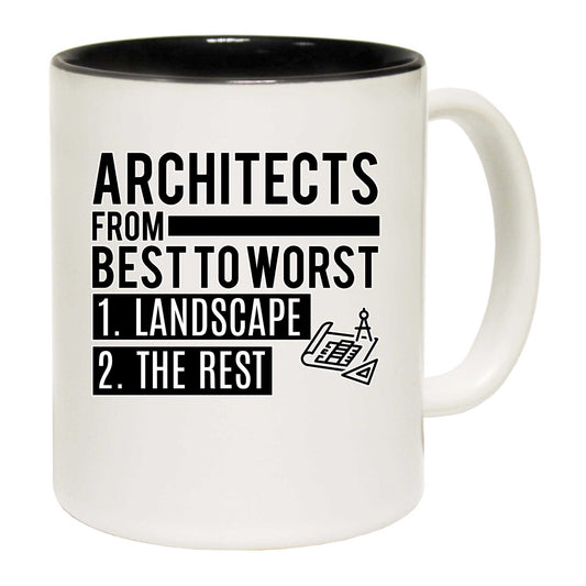 Architects From Best To Worst - Funny Coffee Mug