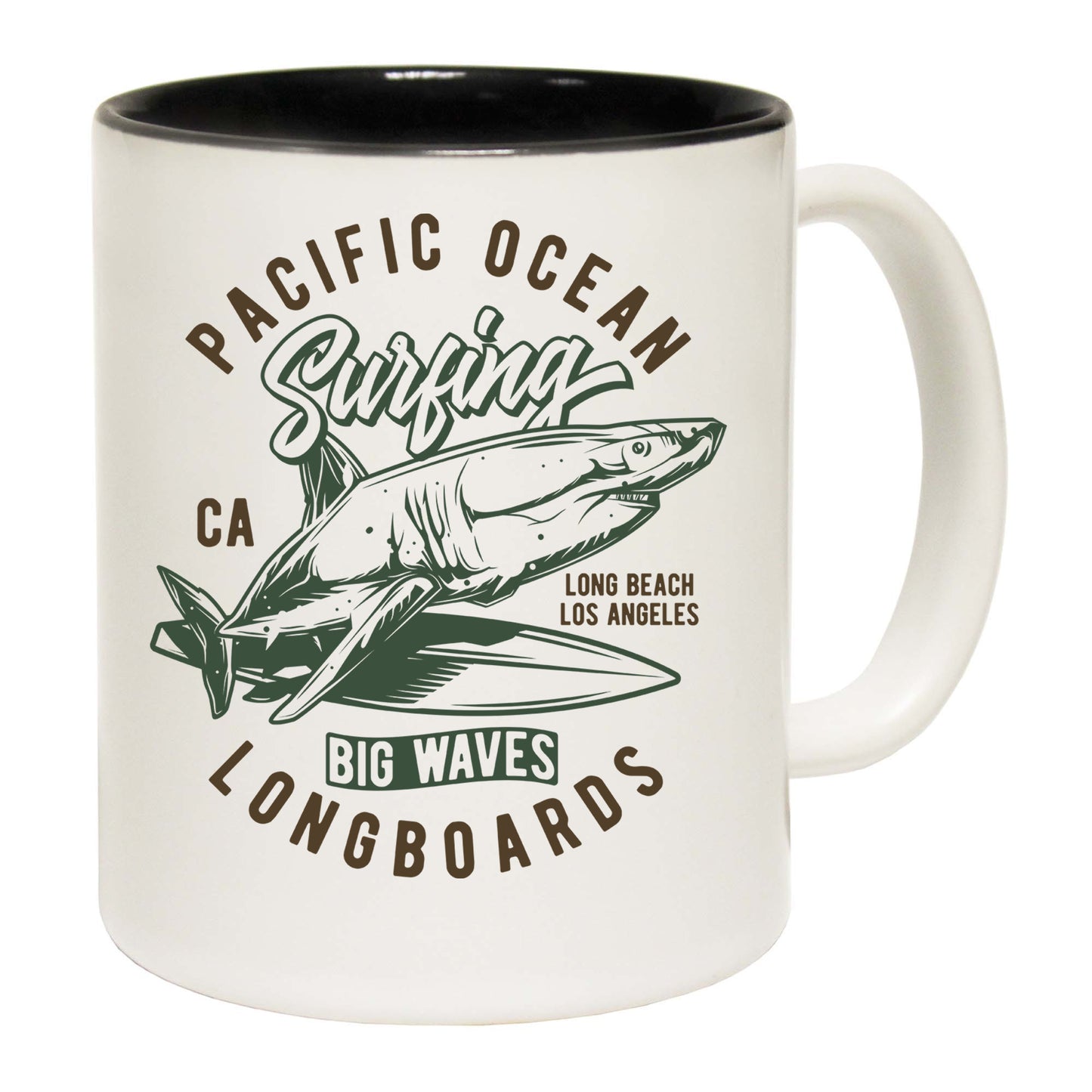 Pacific Ocean Ca Longboards Surfing - Funny Coffee Mug