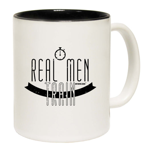 Pb Real Men Train - Funny Coffee Mug