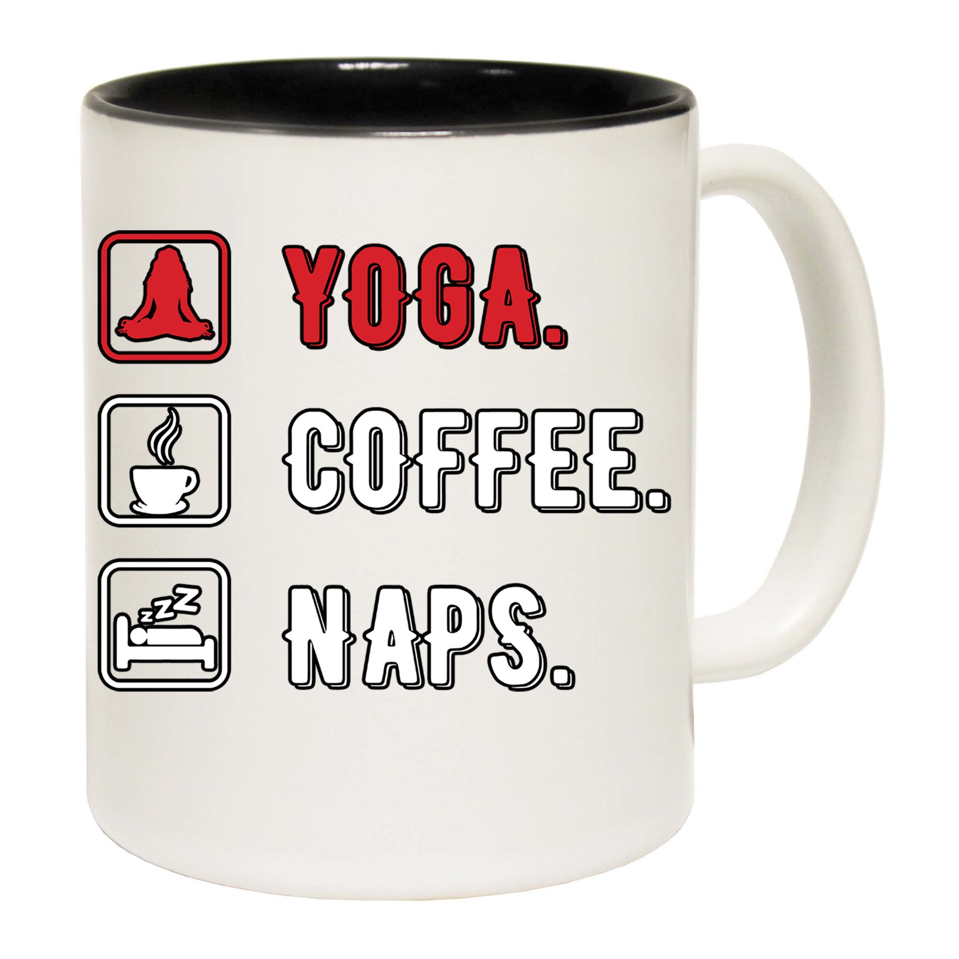 Yoga Coffee Naps - Funny Coffee Mug