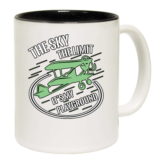 The Sky The Limit It Is My Playground Aviation Pilot - Funny Coffee Mug