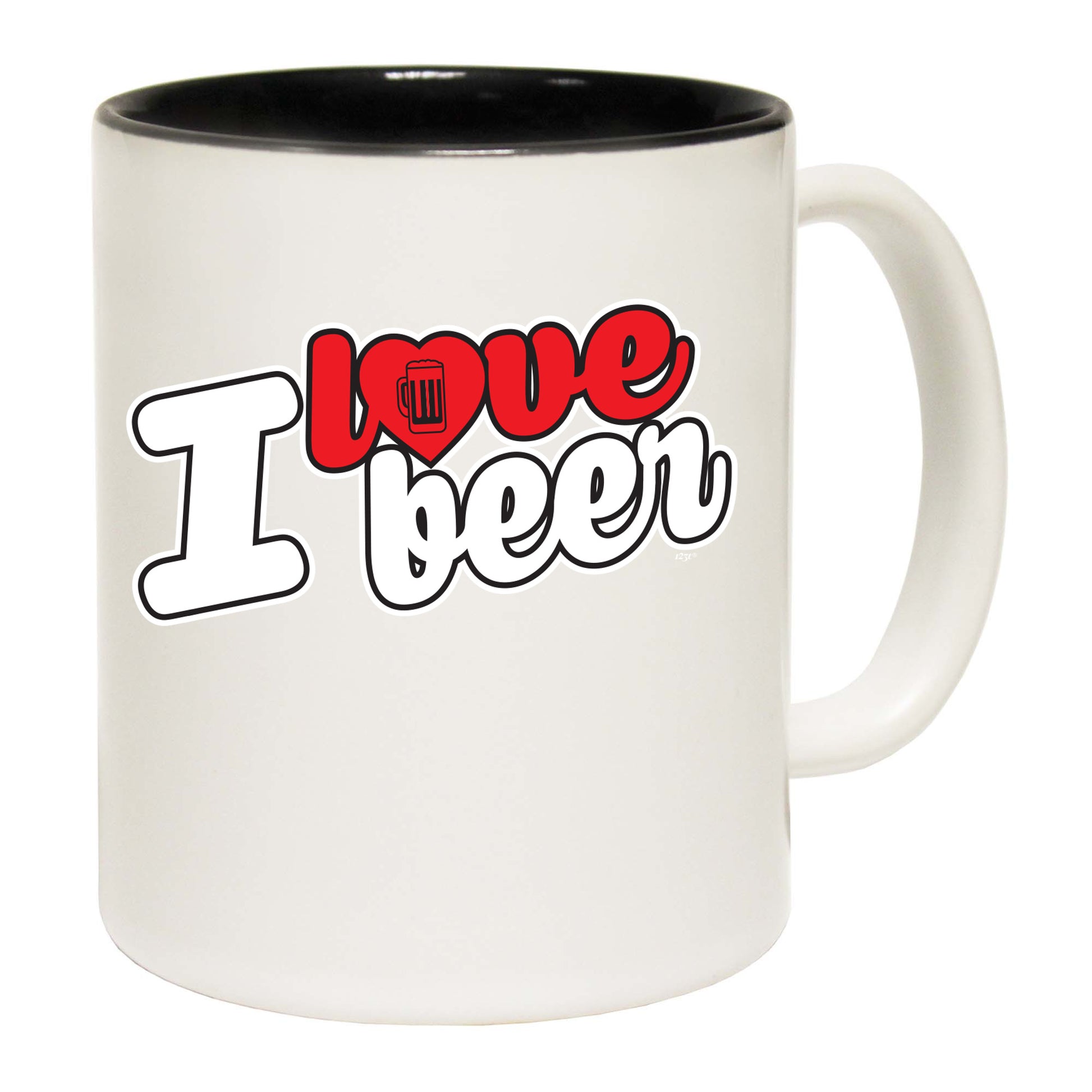 Love Beer Stencil - Funny Coffee Mug