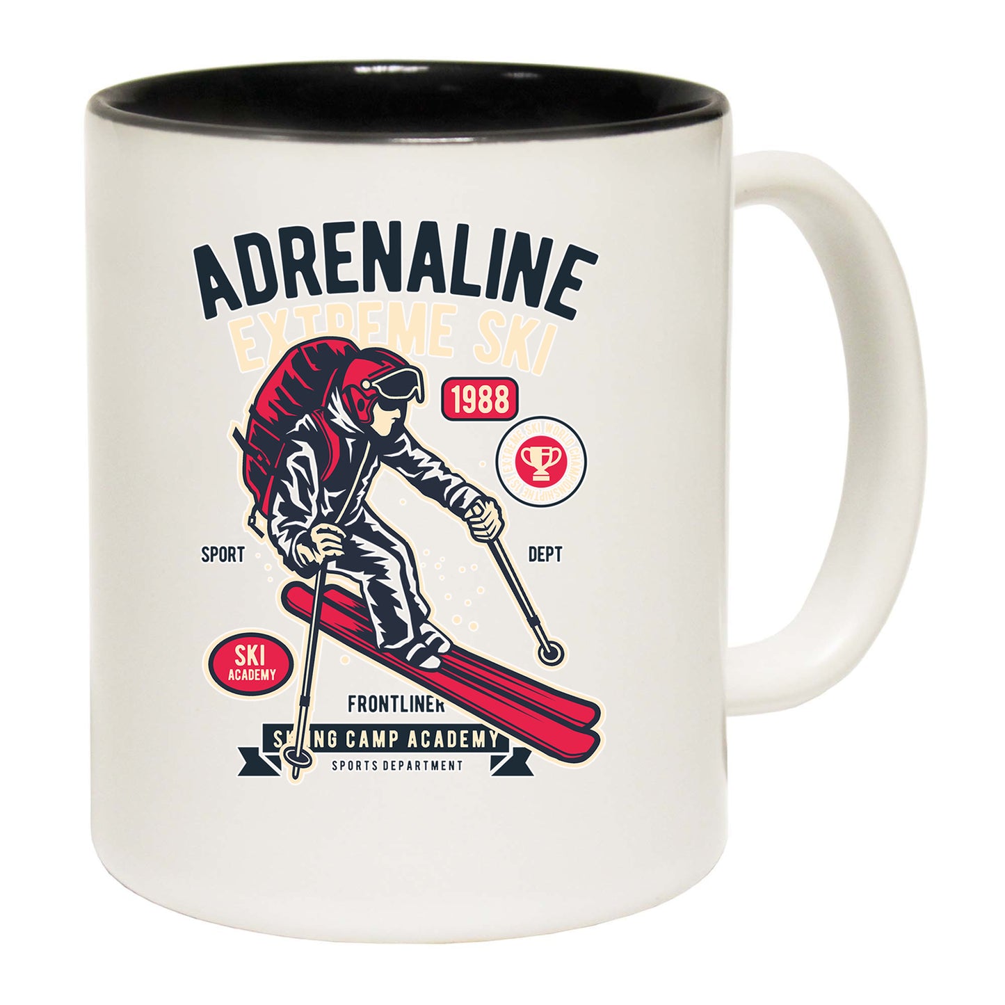 Adrenaline Extreme Ski Skiing - Funny Coffee Mug