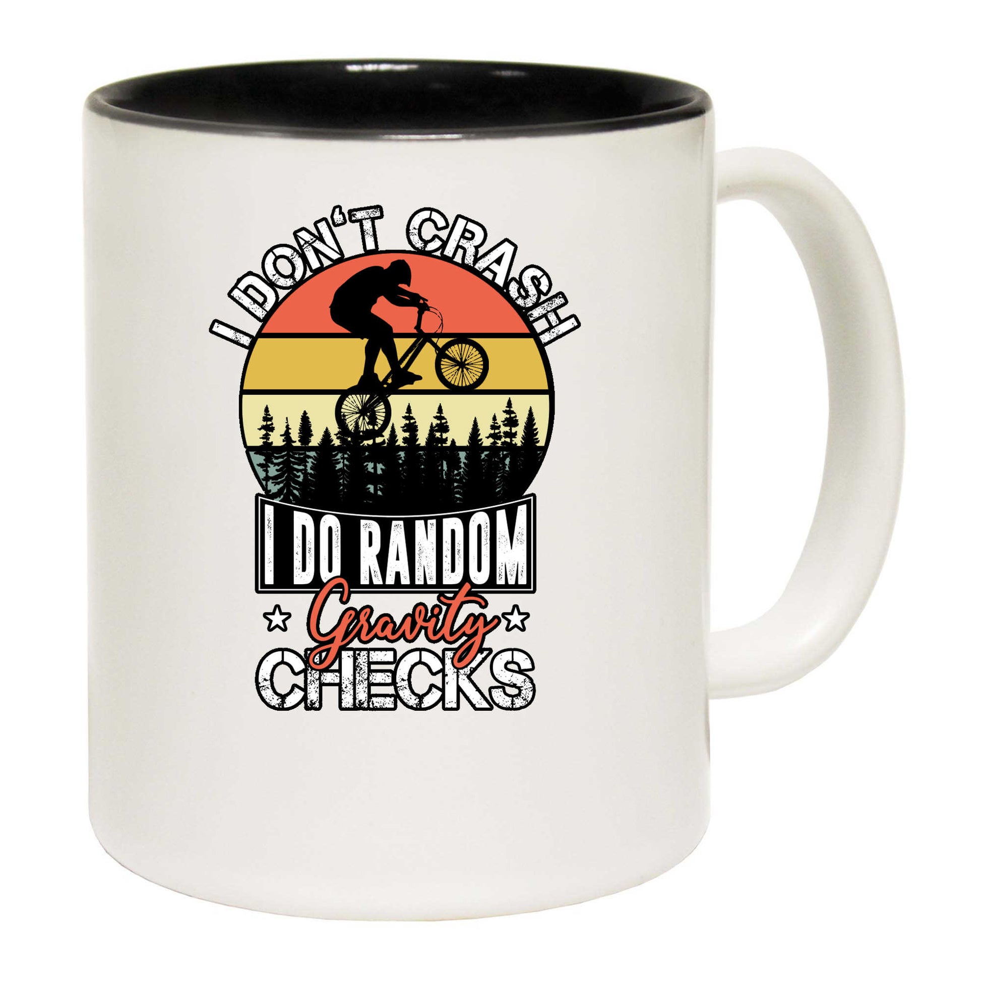 I Dont Crash I Do Random Mountain Bike Cycling - Funny Coffee Mug