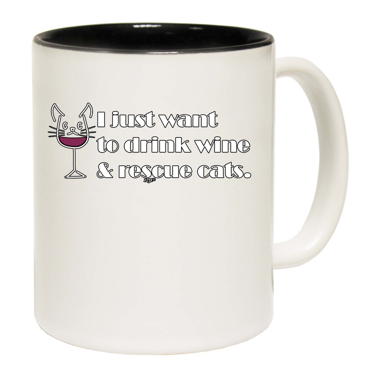 Drink Wine And Rescue Cats - Funny Coffee Mug