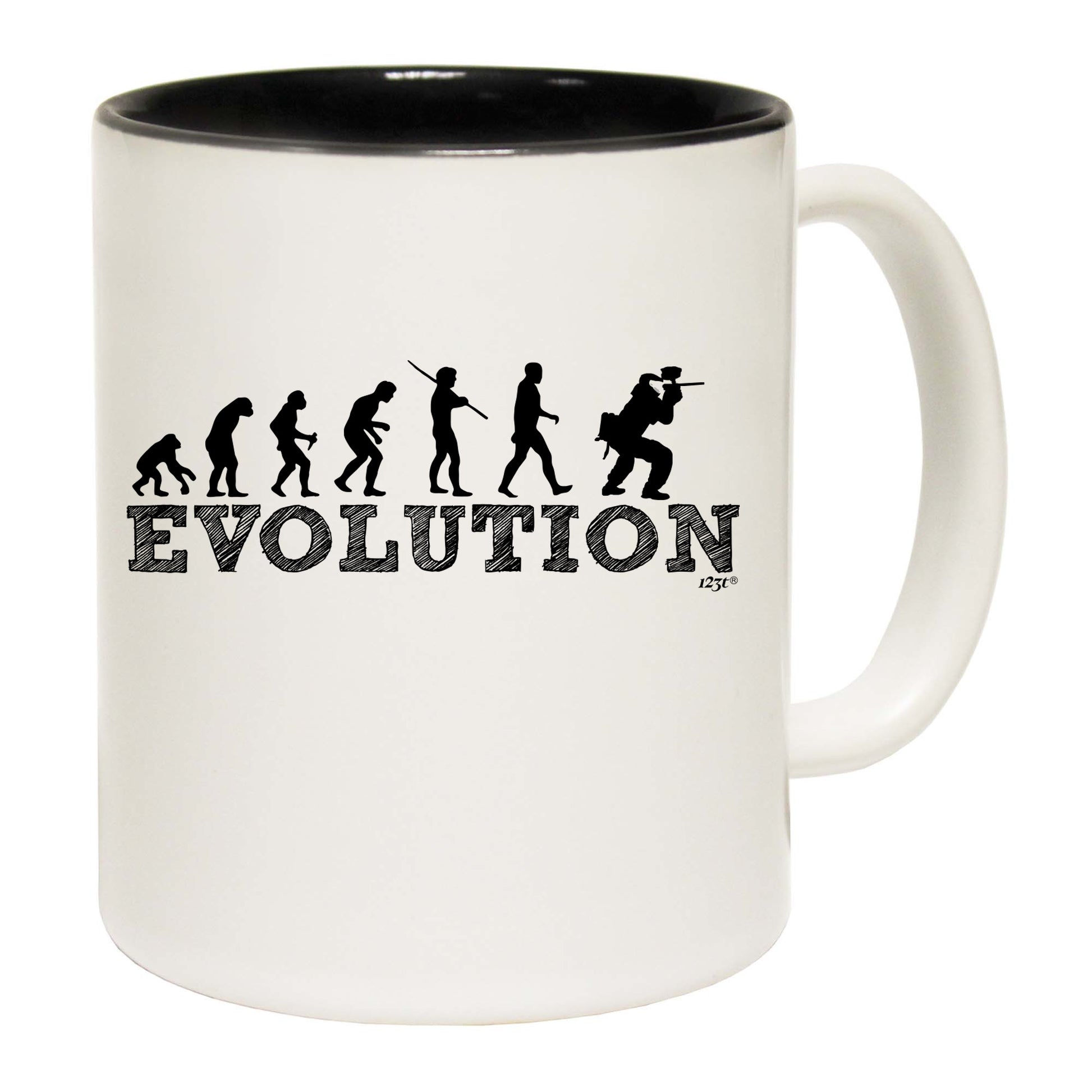 Evolution Paintballing - Funny Coffee Mug