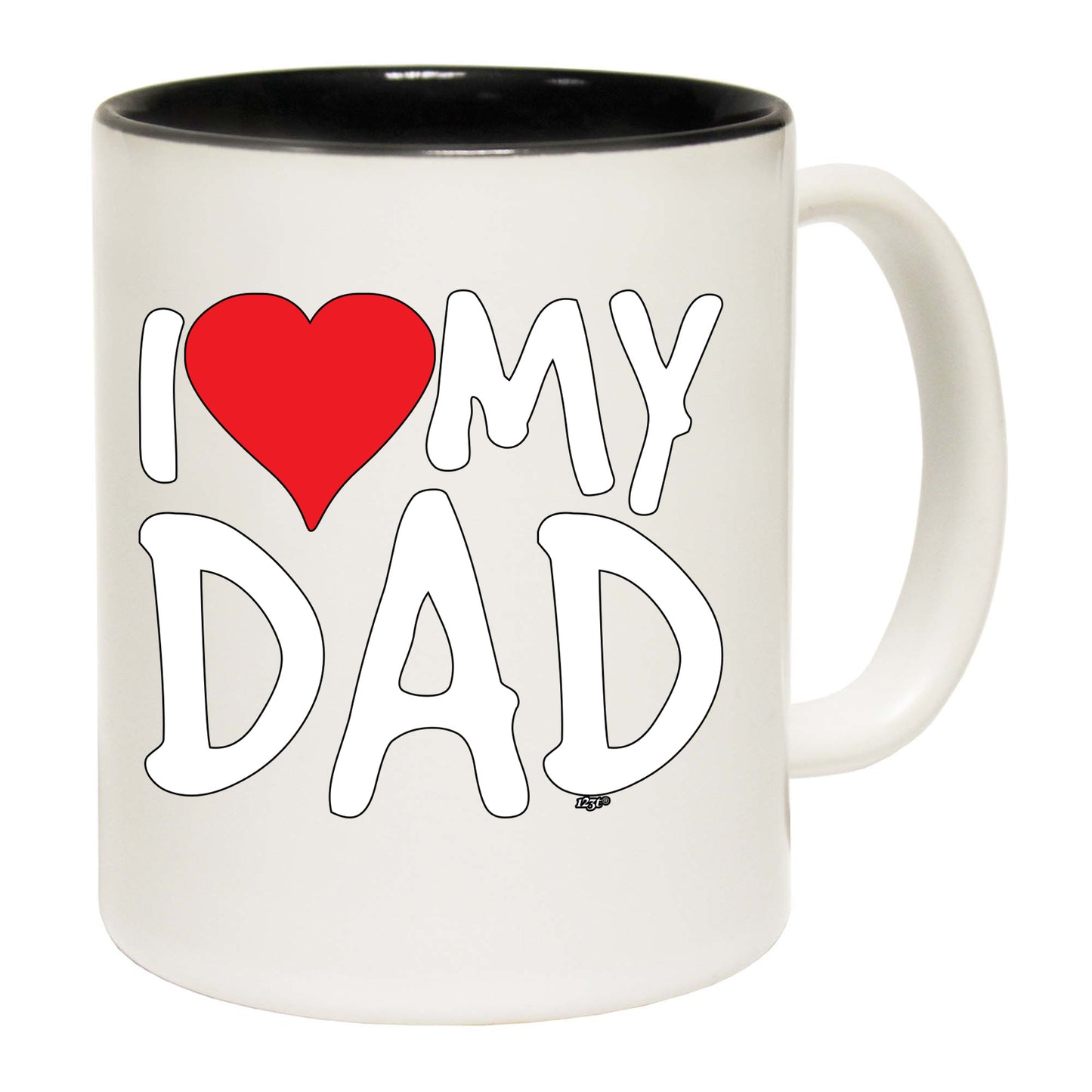 Love Dad Red Heart - Funny Coffee Mug