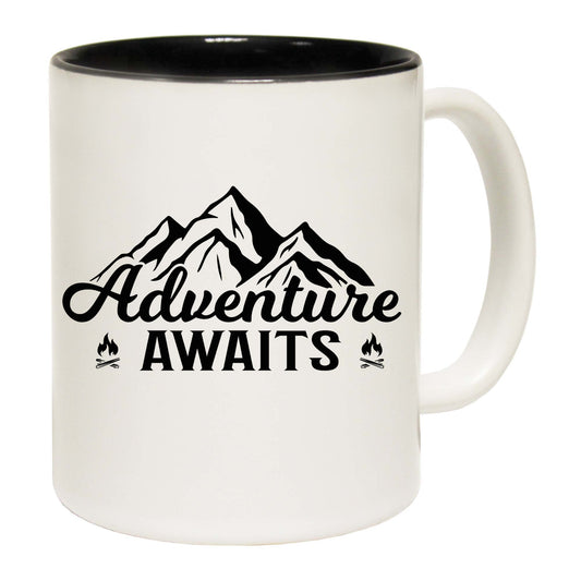 Adventure Awaits Camping Camp Outdoors - Funny Coffee Mug