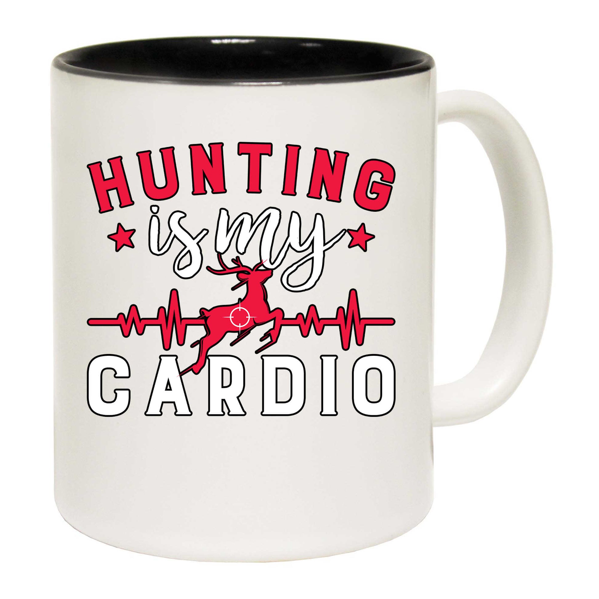 Hunting Is My Cardio Heartbeat Pulse - Funny Coffee Mug