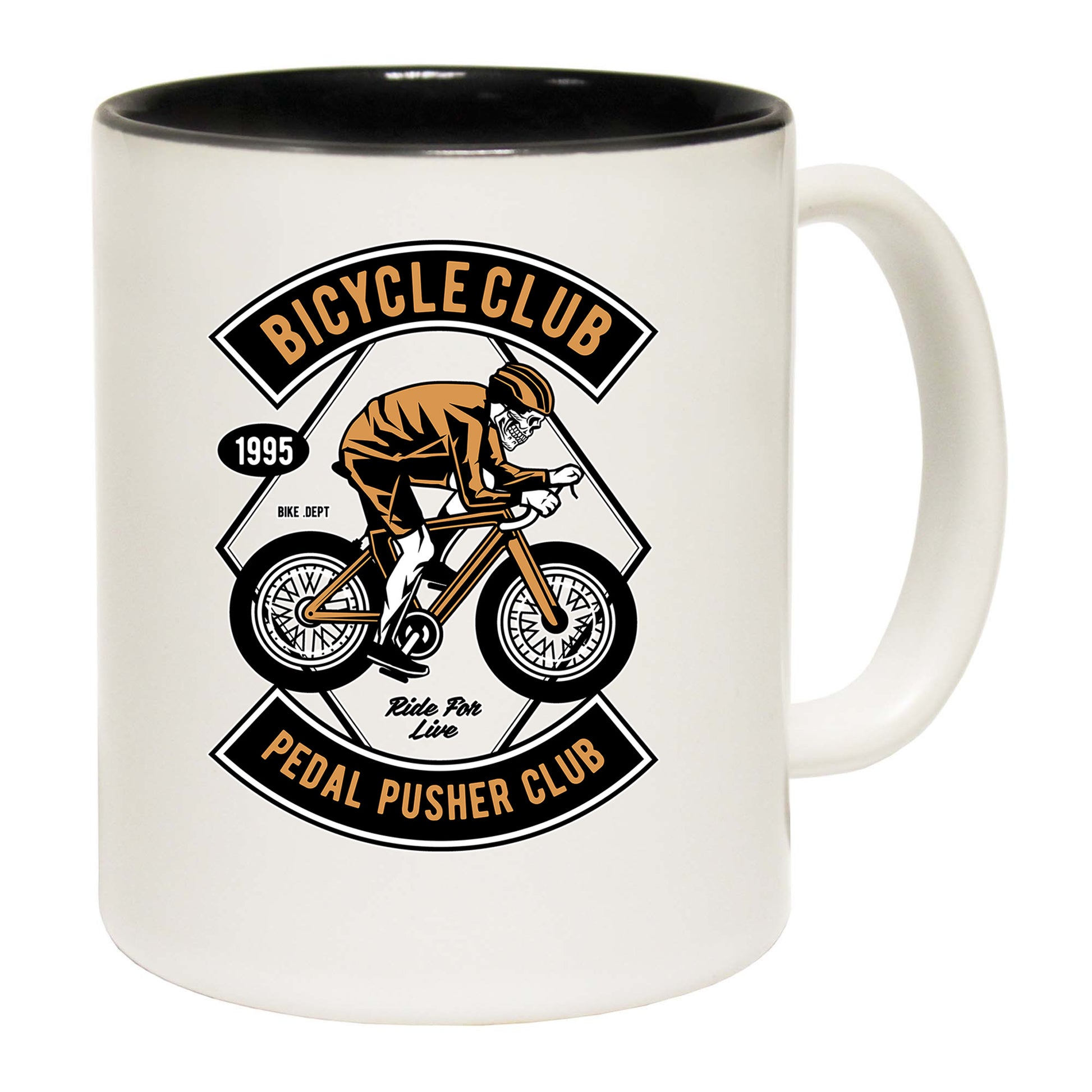 Skull Bicycle Club Cycling - Funny Coffee Mug