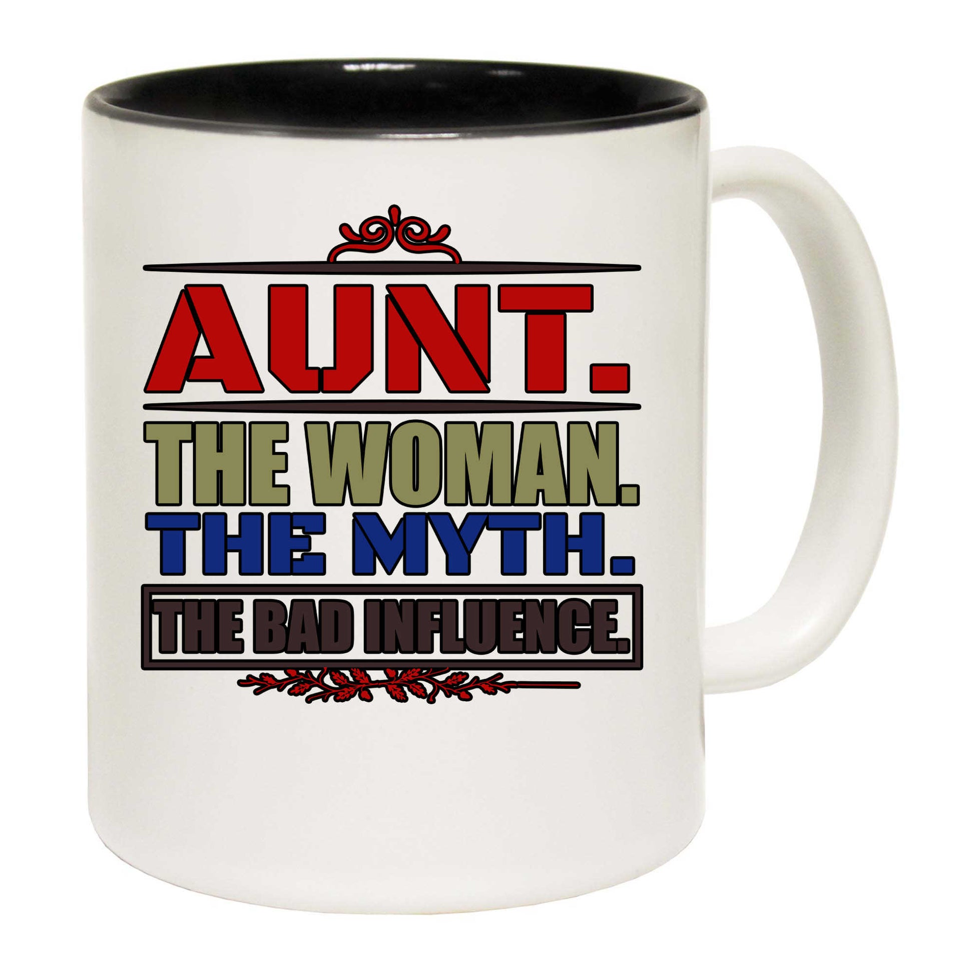 Aunt The Woman The Myth Colour Auntie - Funny Coffee Mug