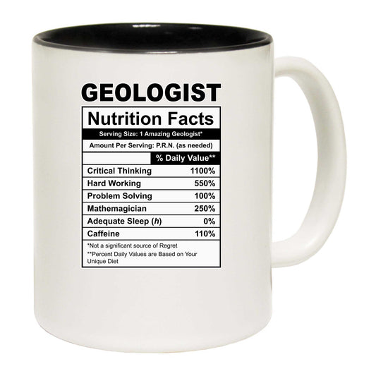 Geologist Nutrition Facts - Funny Coffee Mug