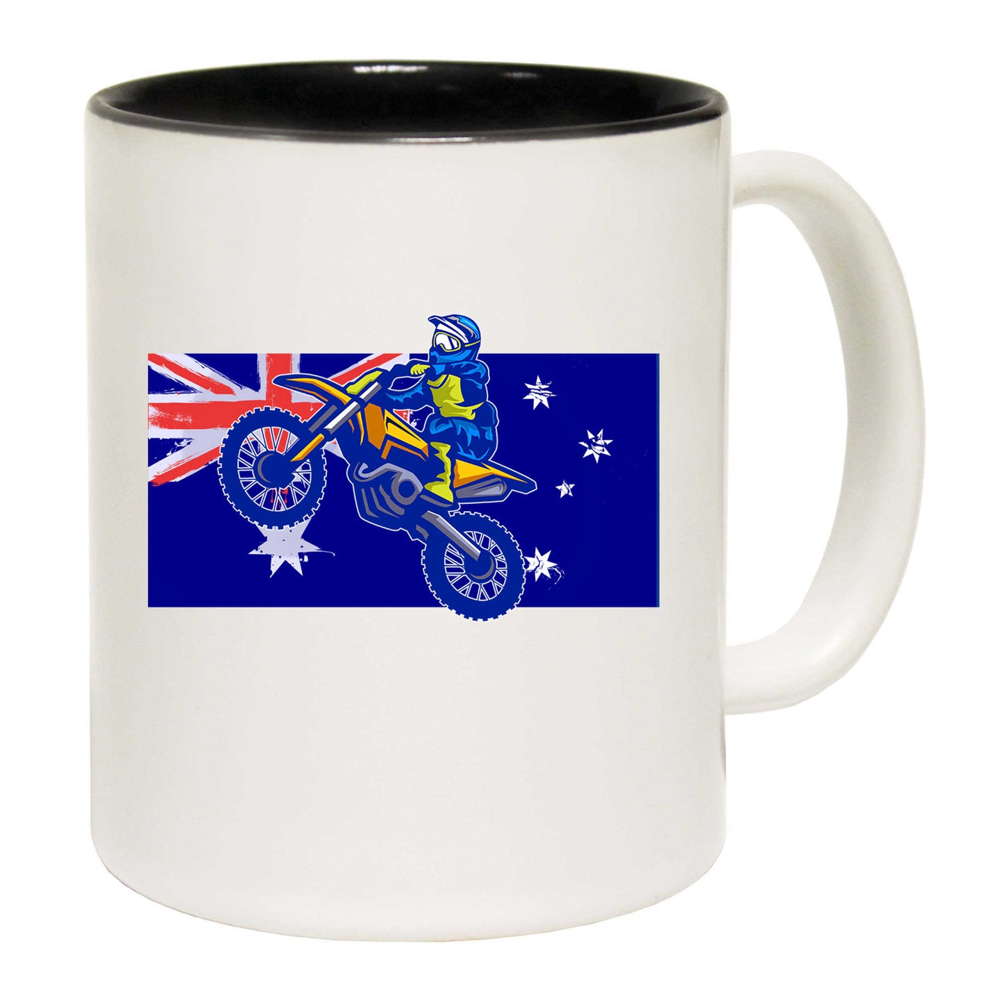 Australia Flag Dirt Bike - Funny Coffee Mug