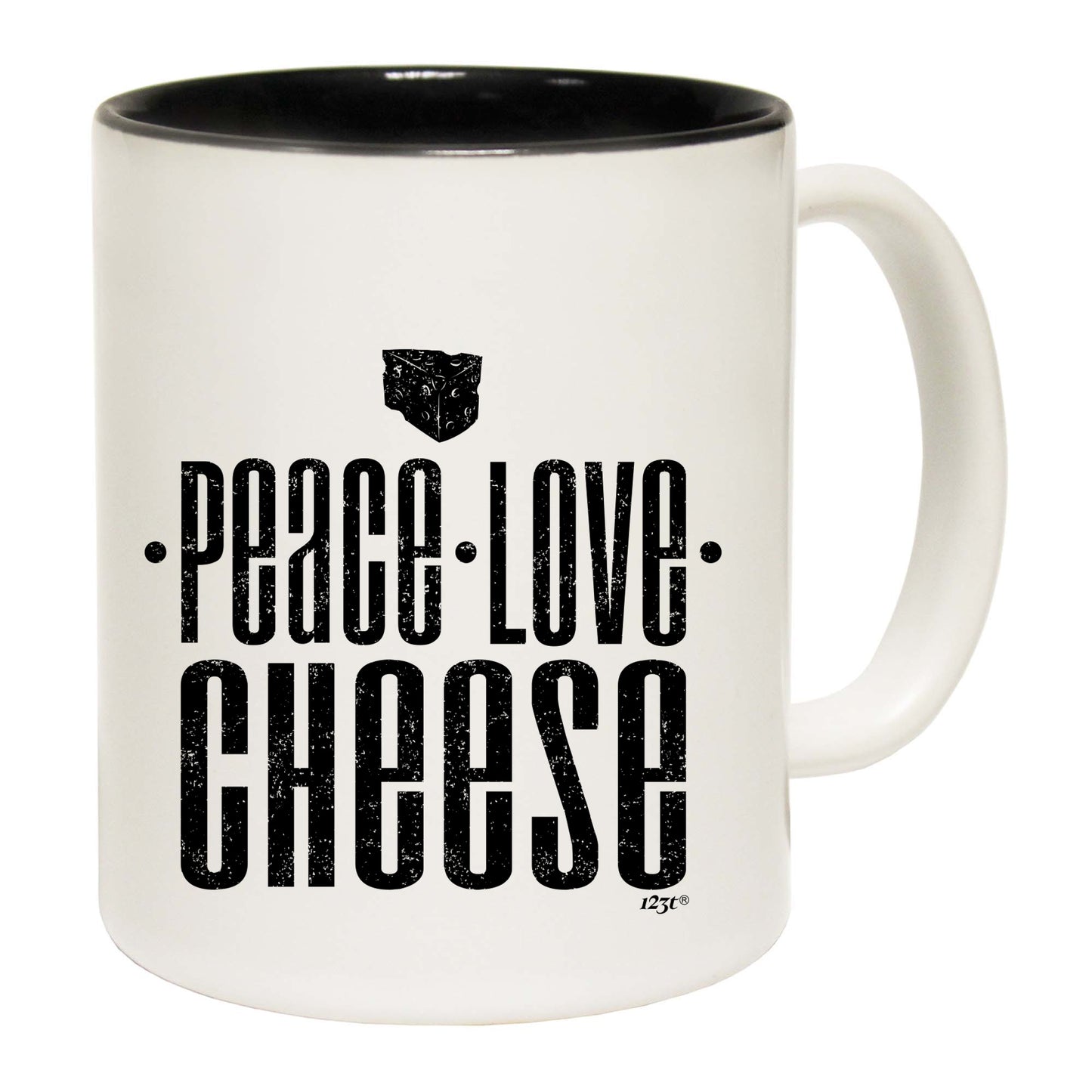 Peace Love Cheese - Funny Coffee Mug