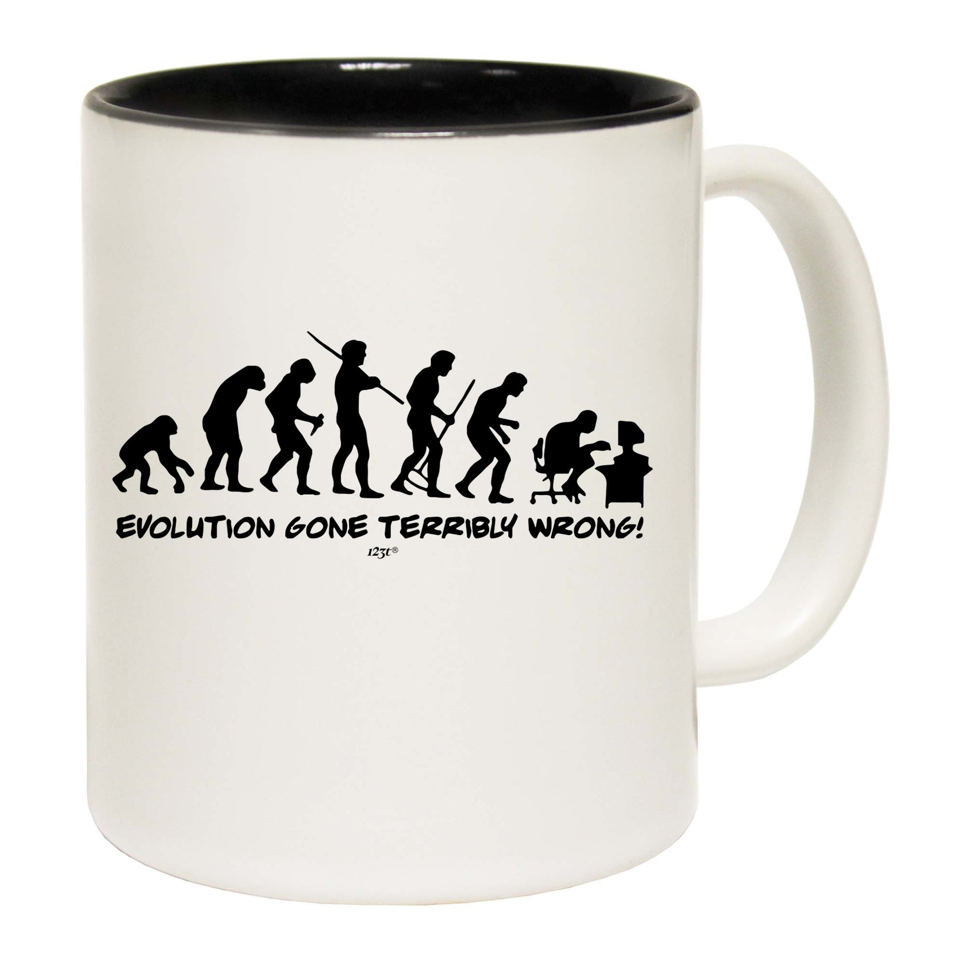 Evolution Gone Terribly Wrong - Funny Coffee Mug