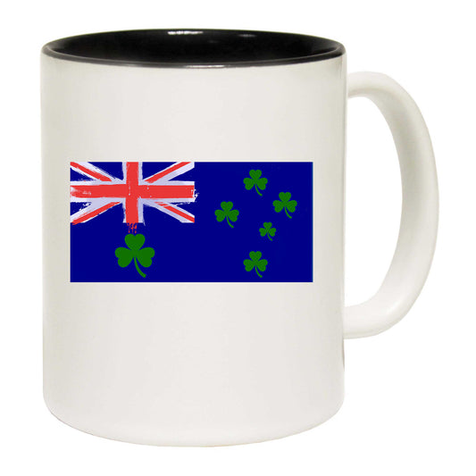 Australia Flag Irish St Patricks Day Ireland Four Leaf Clover - Funny Coffee Mug