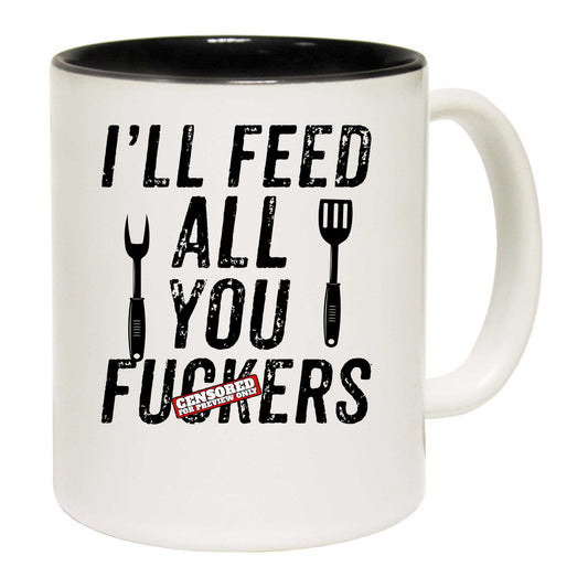 Bbq Dad Joke Ill Feed All You Barbecue Cookout Chef - Funny Coffee Mug