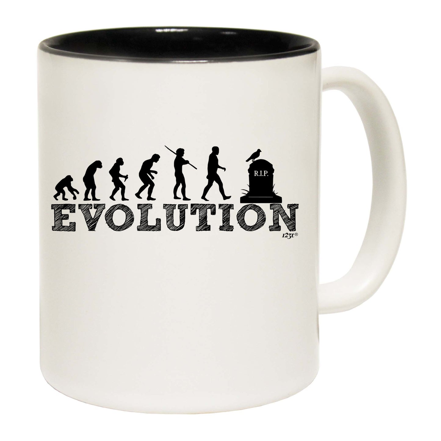 Evolution Grave - Funny Coffee Mug