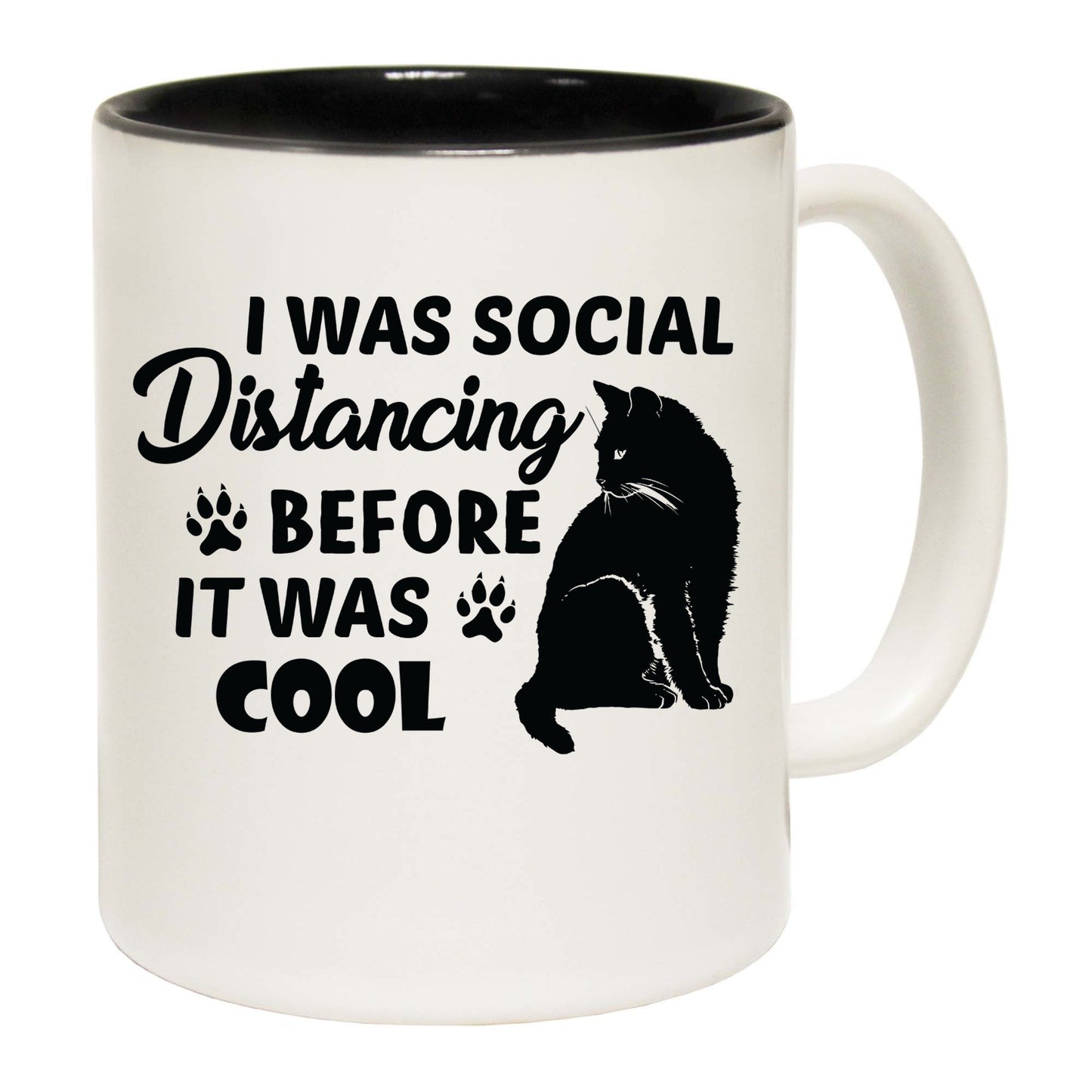 I Was Social Distancing Before It Was Cool Cat Kitten Pussy Cats - Funny Coffee Mug