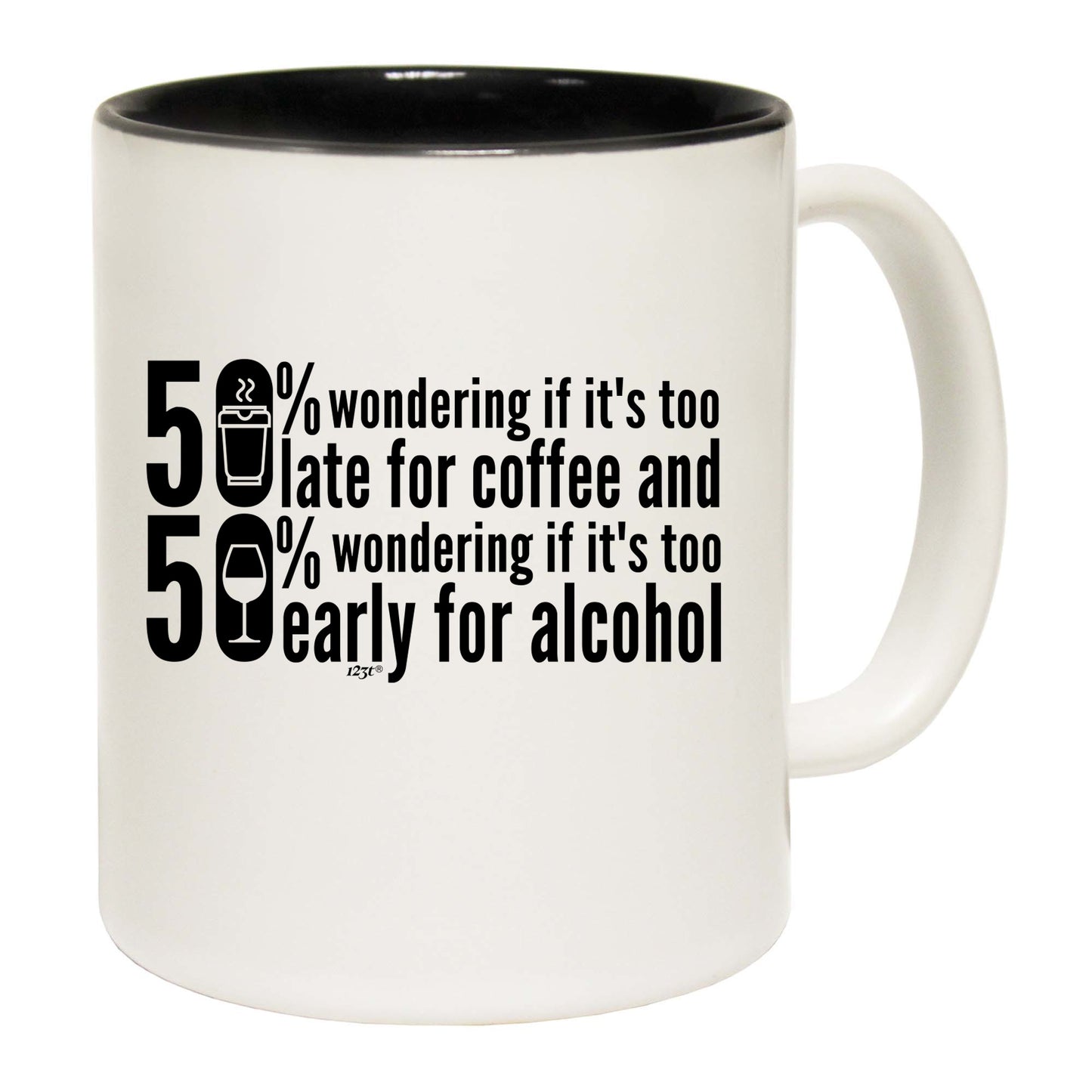 50 Percent Coffee Alcohol - Funny Coffee Mug