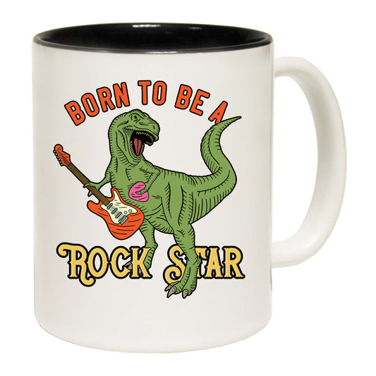 Born To Be A Rock Star T Rex Dinosaur - Funny Coffee Mug