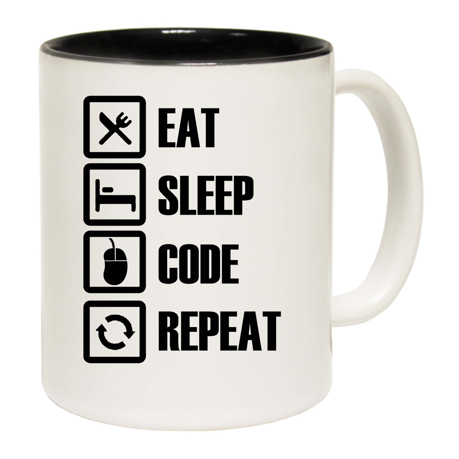 Eat Sleep Code Repeat Web Designer Computer Programmer - Funny Coffee Mug